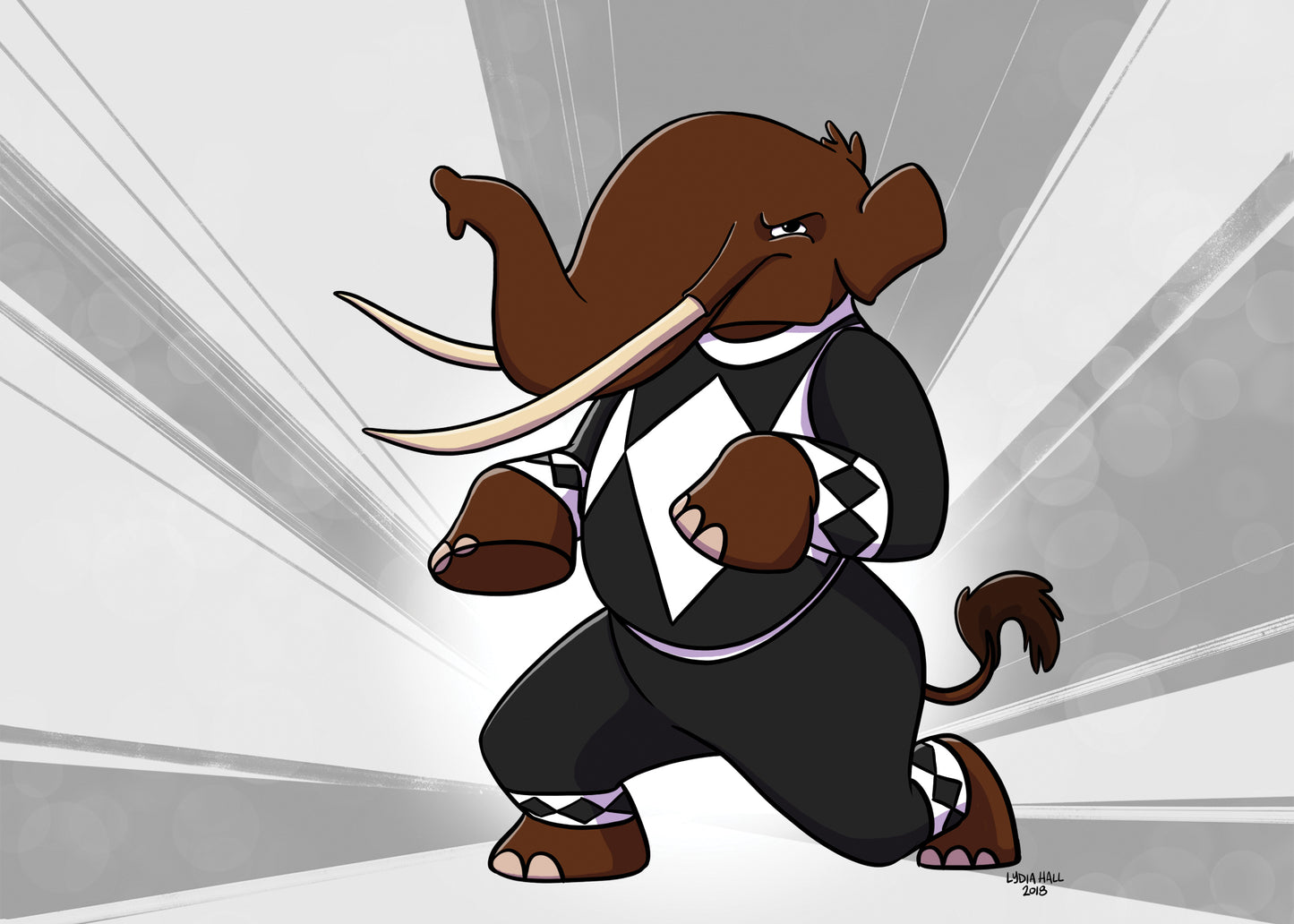 Black Dino Ranger - Art Print
