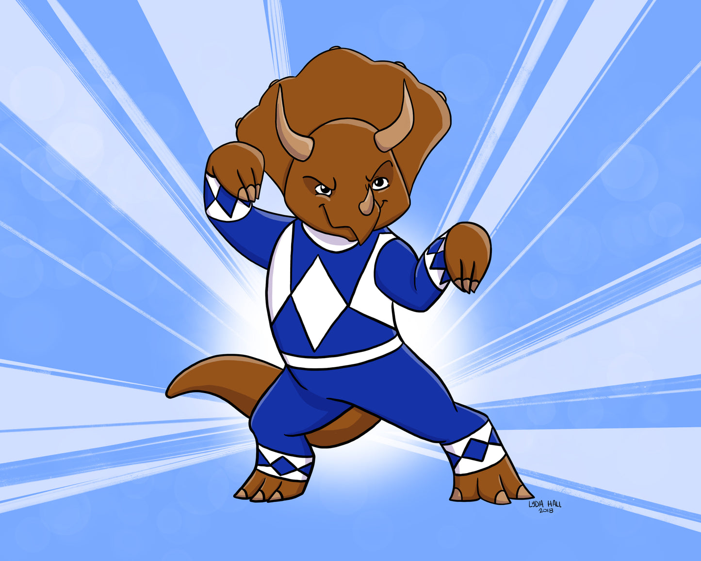 Blue Dino Ranger - Art Print