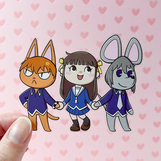 Animal Crossing Fruits Basket Trio Vinyl Sticker