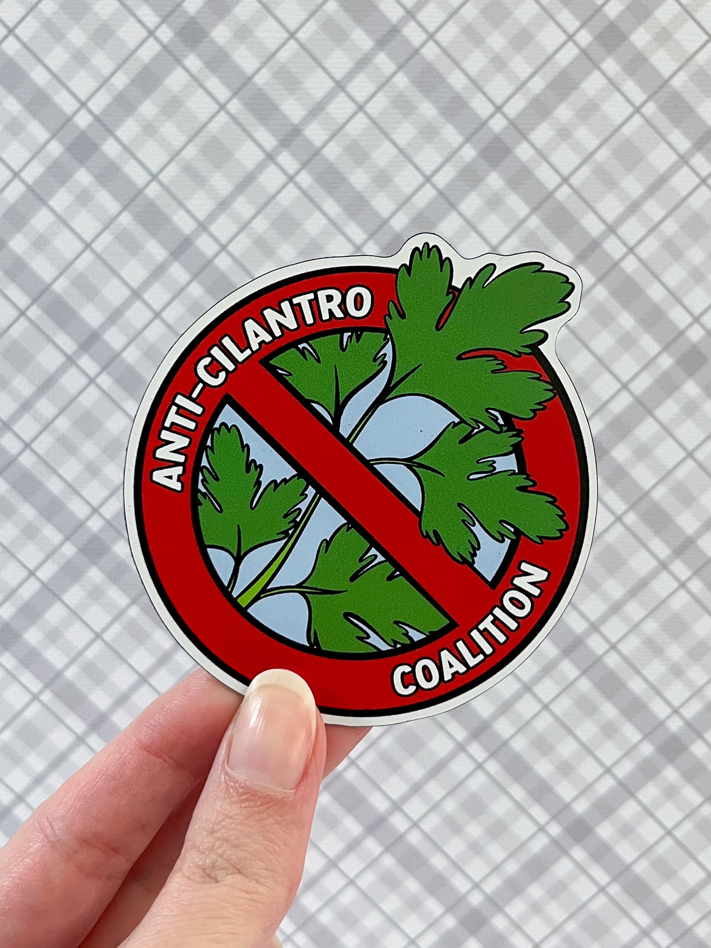Anti-Cilantro Coalition Fridge Magnet