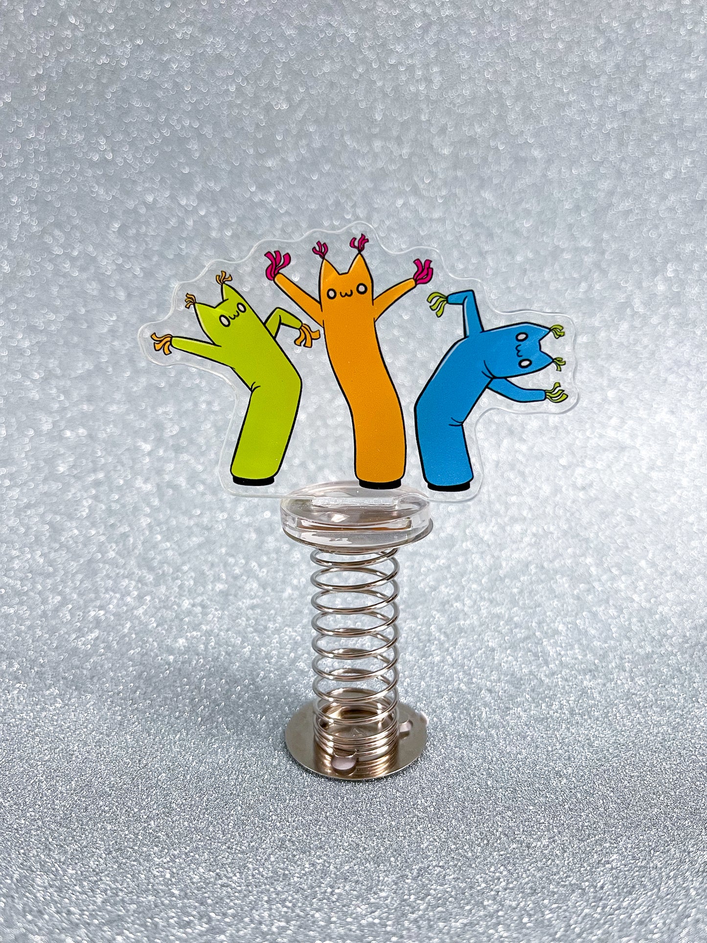 Wavy Tube Cats Rocking Acrylic Standee