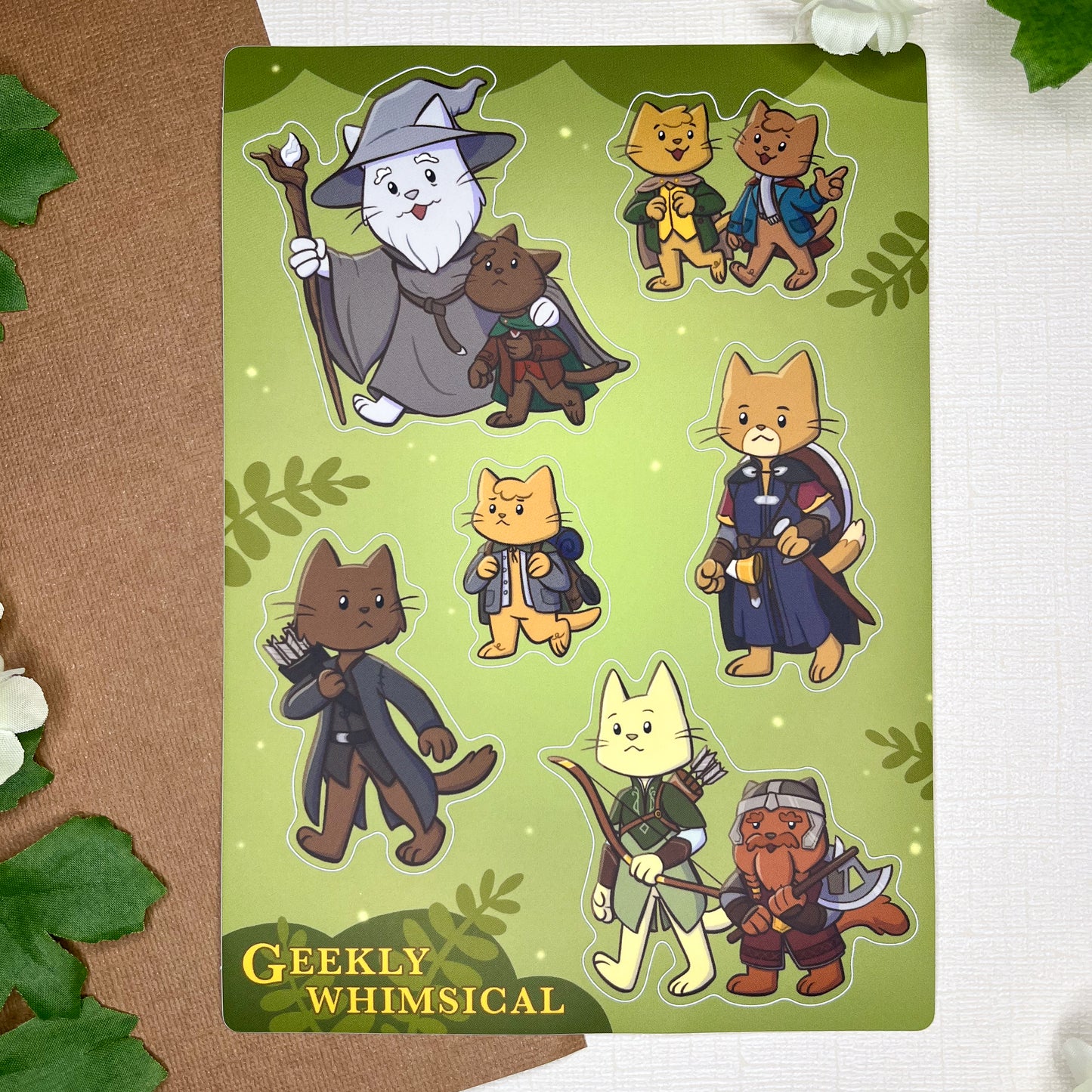Fellowship of the Cats Sticker Sheet