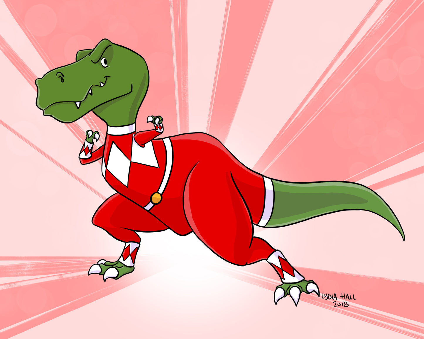 Red Dino Ranger - Art Print