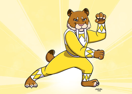 Yellow Dino Ranger - Art Print