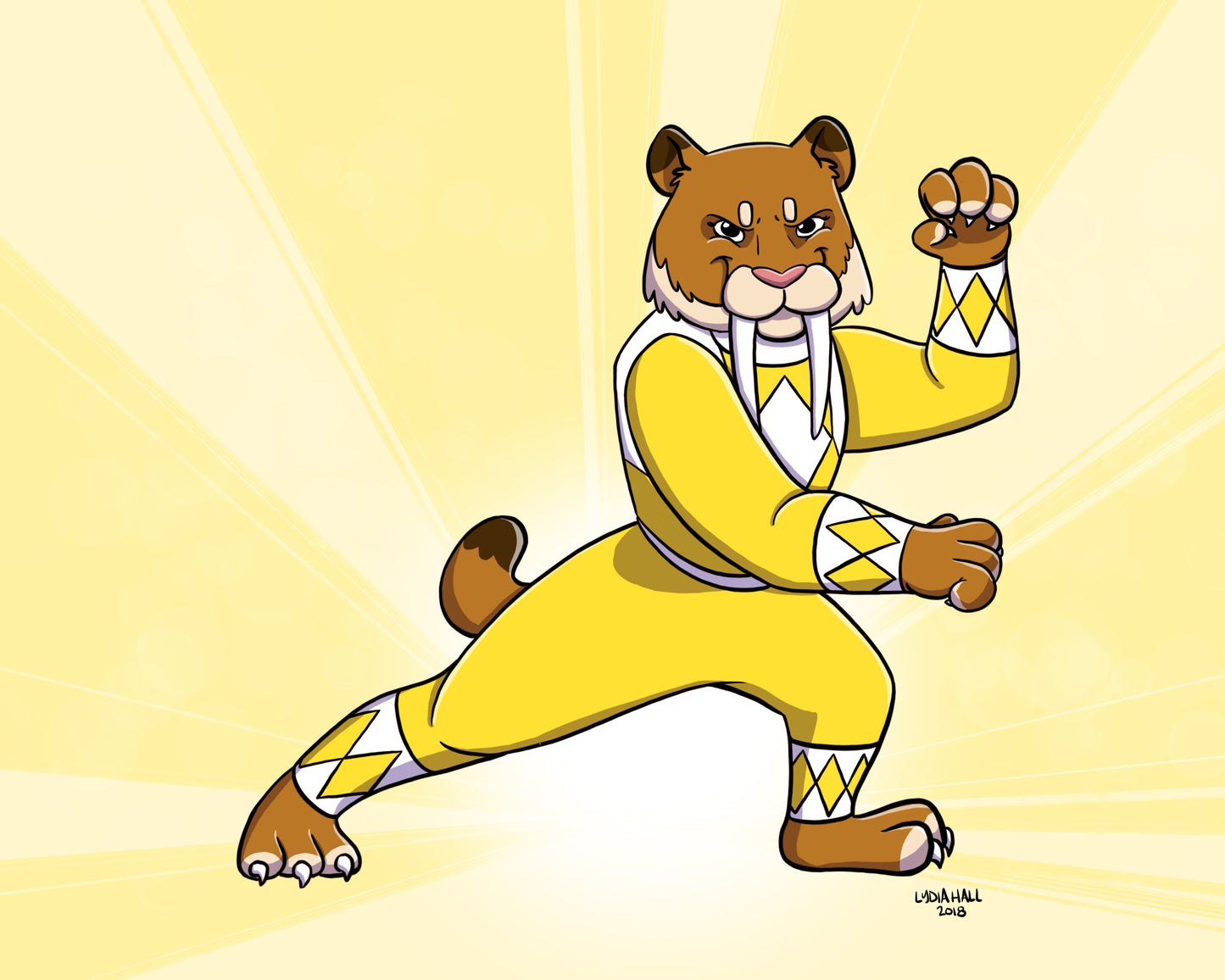 Yellow Dino Ranger - Art Print