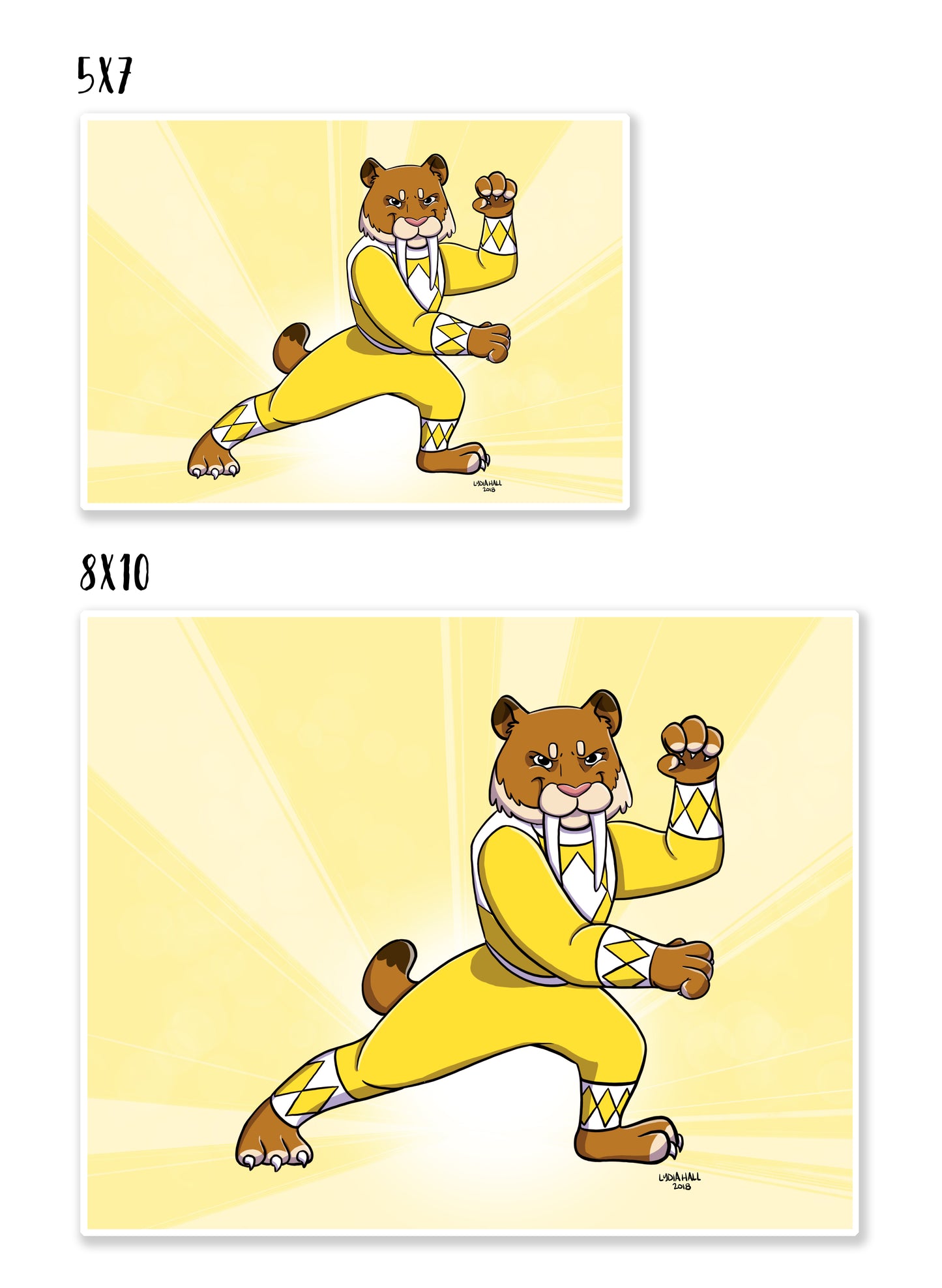 Yellow Dino Ranger - Art Print