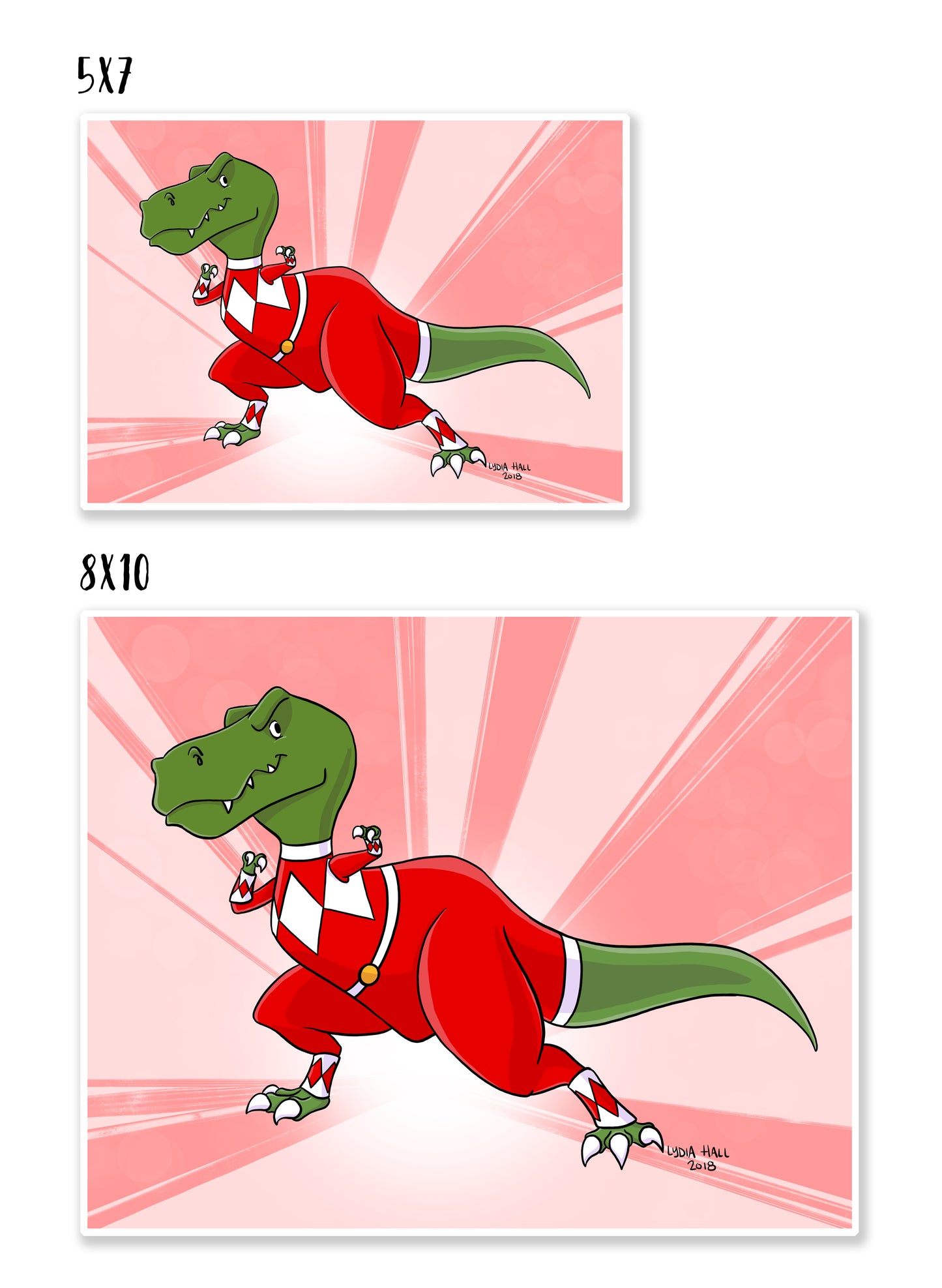 Red Dino Ranger - Art Print
