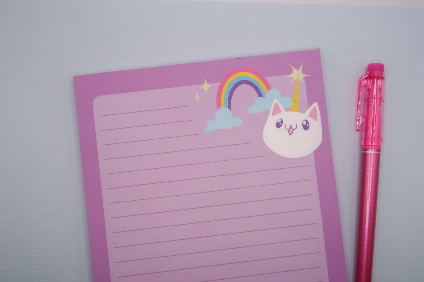 Unicorn Kitty Lined Notepad