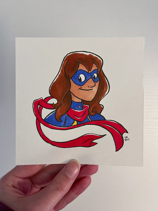 Original Ink Illustration - Ms Marvel