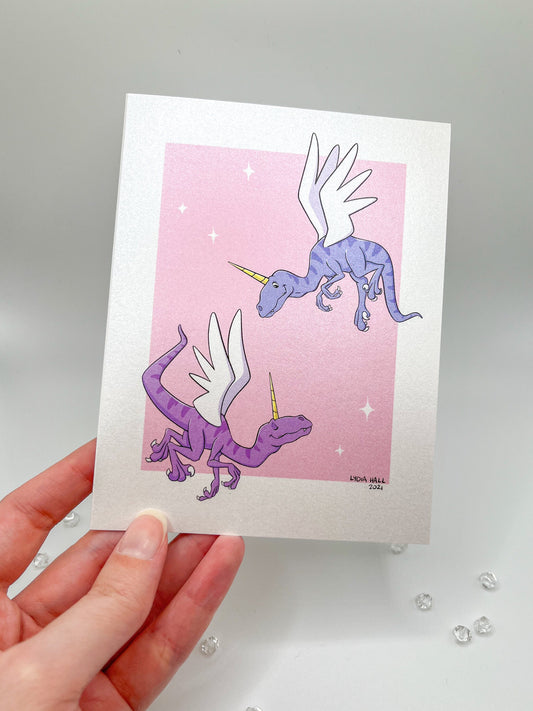 Raptorcorn Greeting Card with Envelope