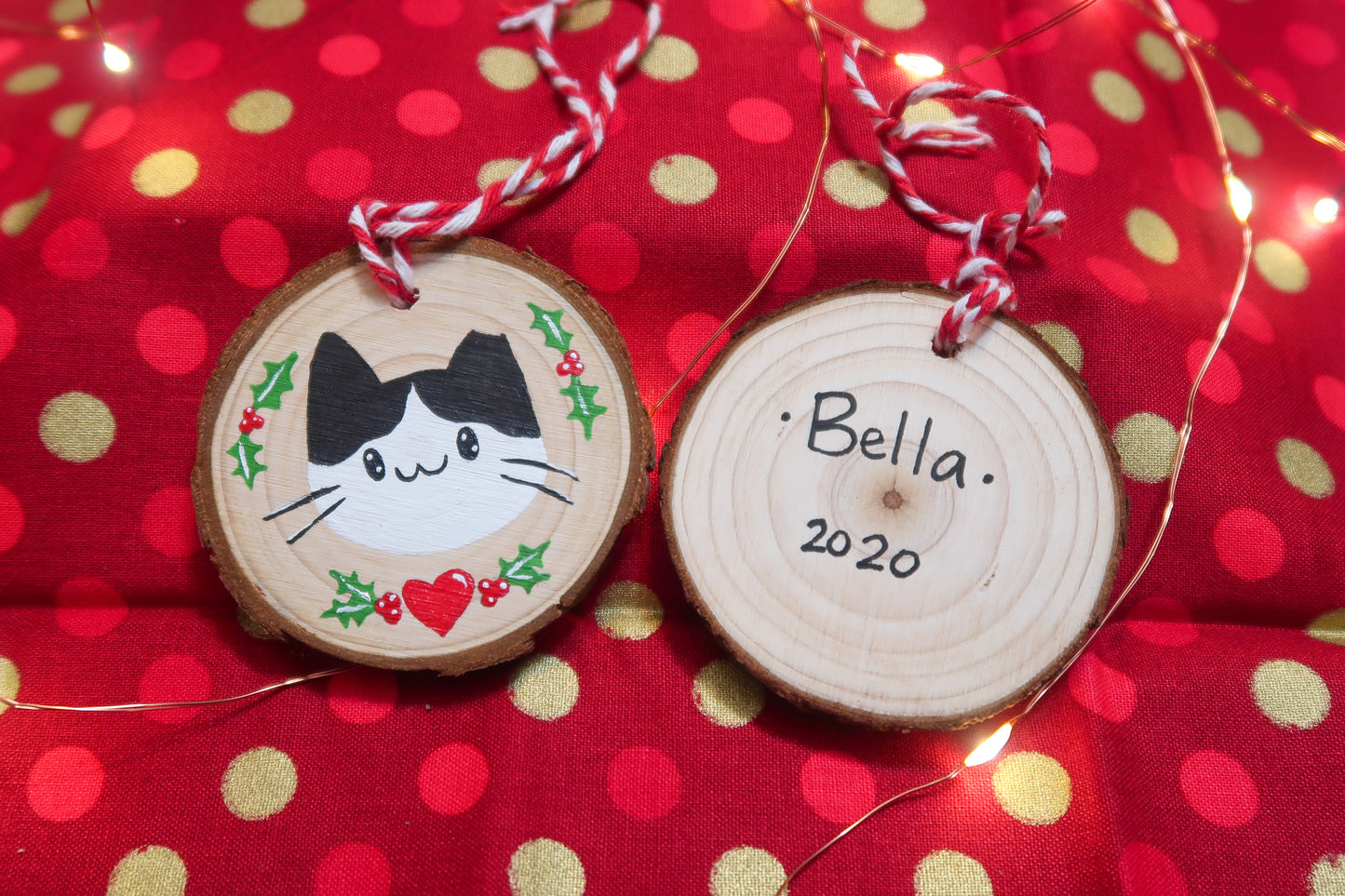 Custom Wooden Christmas Ornament Pet Portrait