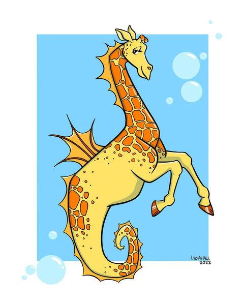 Sea Giraffe - Art Print