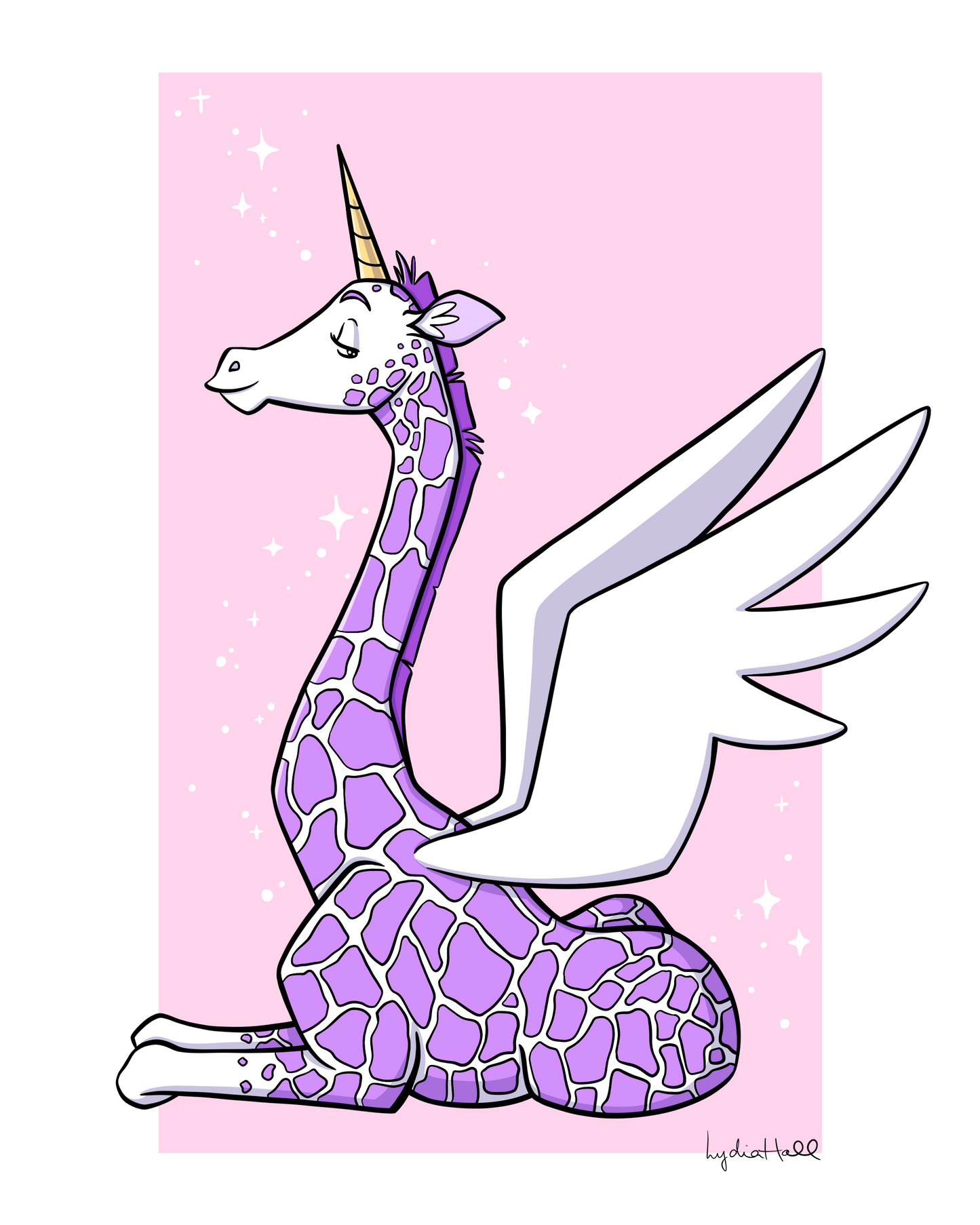 Giraffe Unicorn Pegasus - Art Print