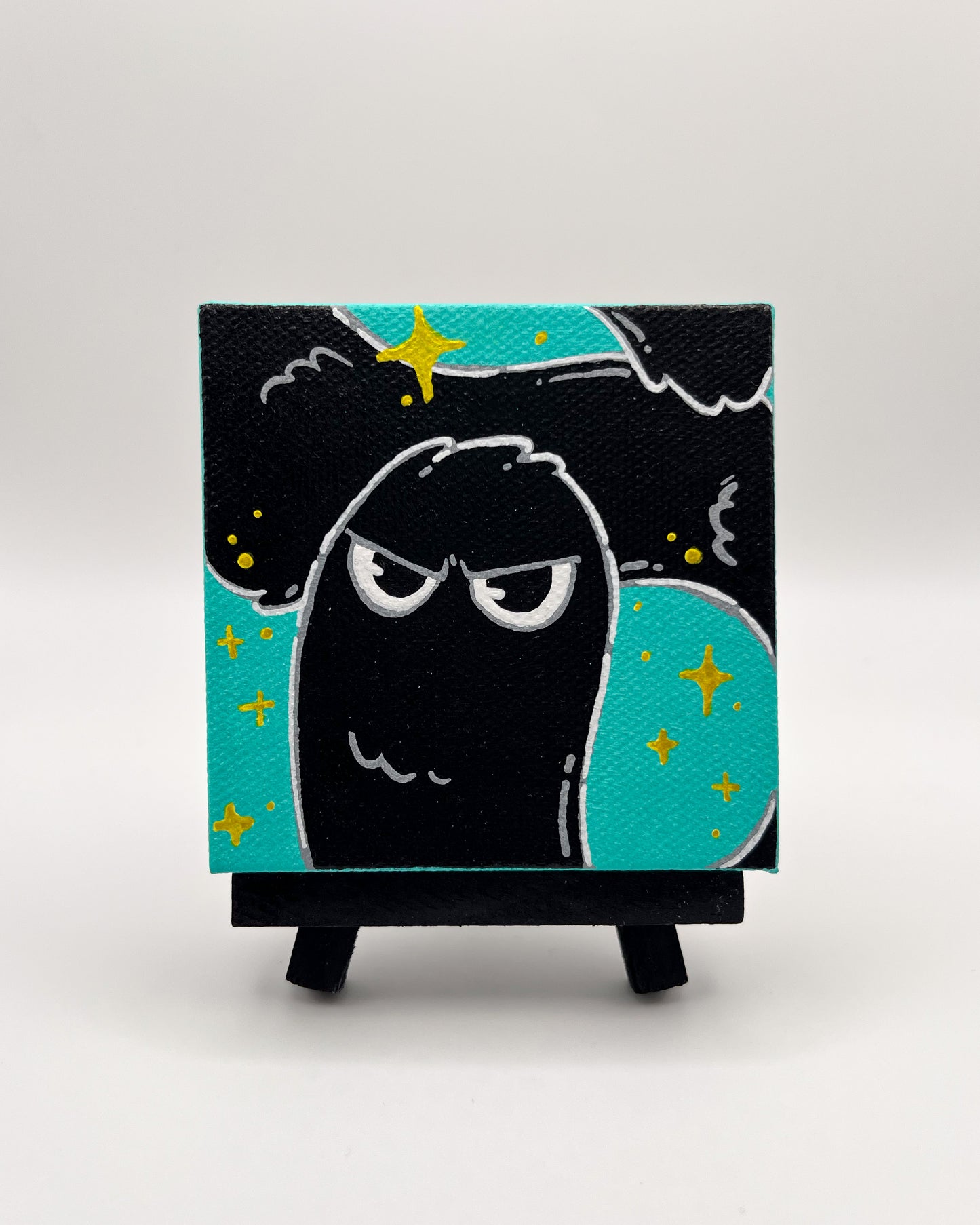Mini Canvas Painting - Black Brushbuddy