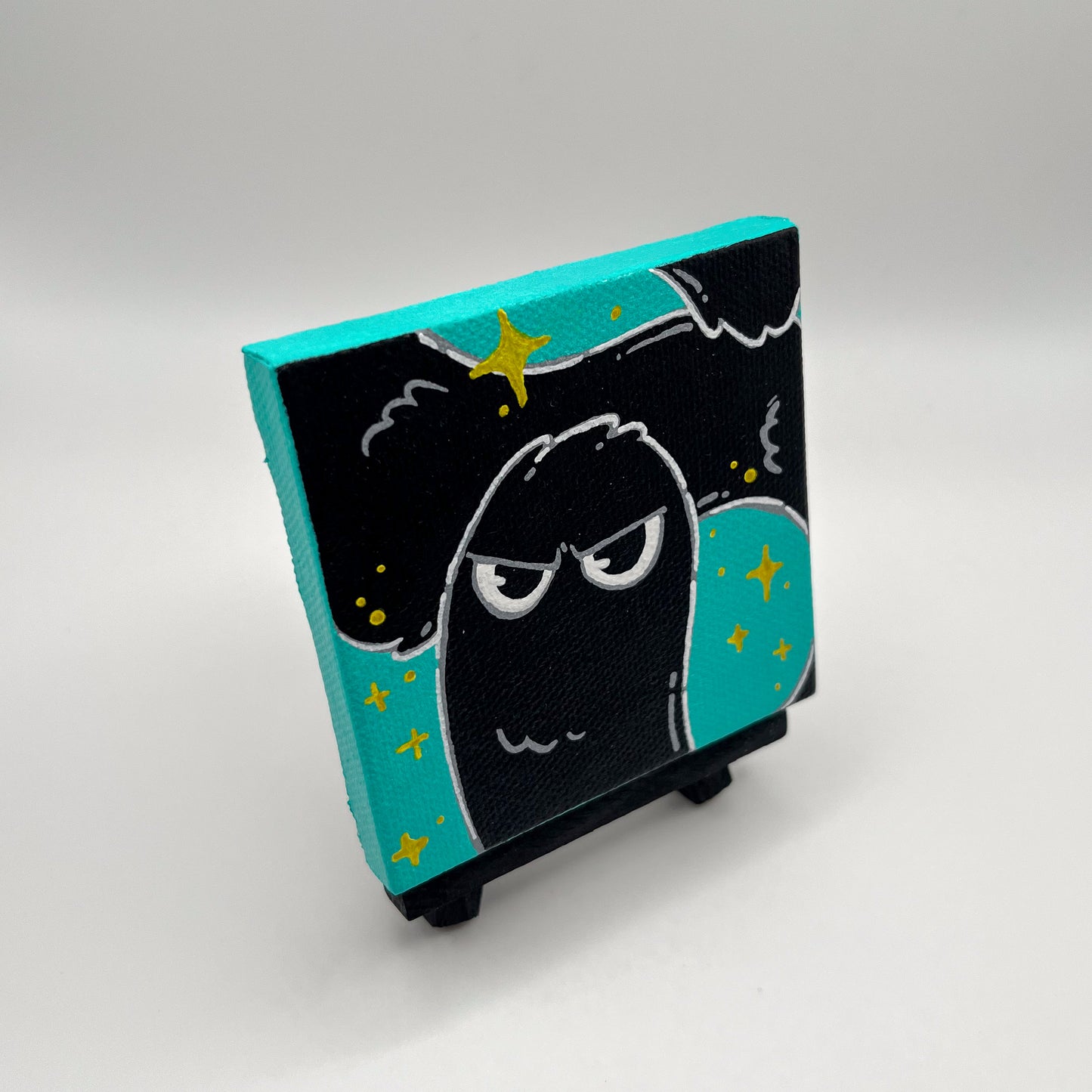Mini Canvas Painting - Black Brushbuddy