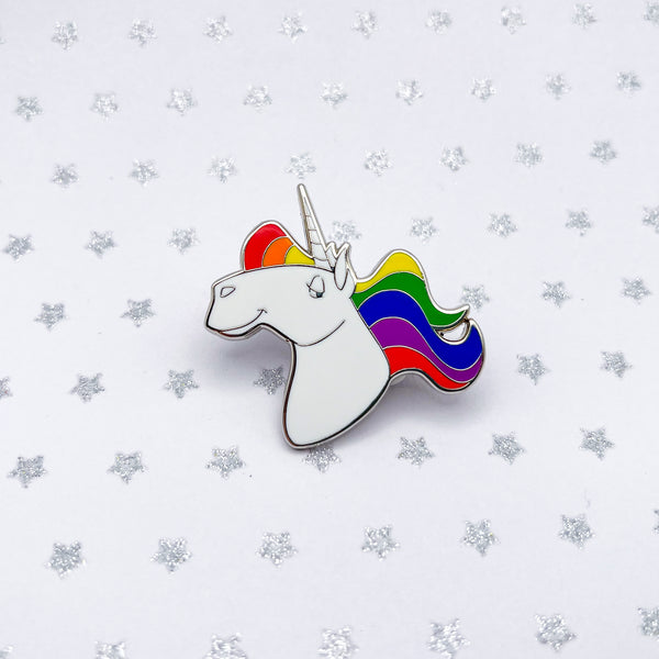Pride-icorns! Pride Unicorn Enamel Pin - Rainbow
