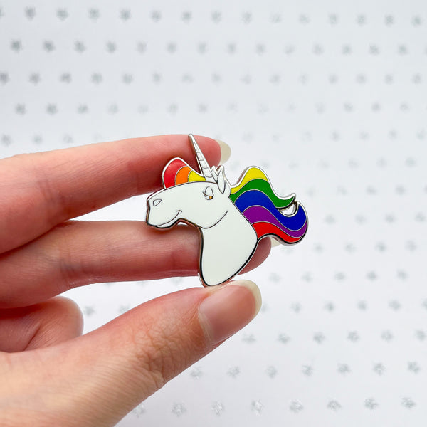 Pride-icorns! Pride Unicorn Enamel Pin - Rainbow