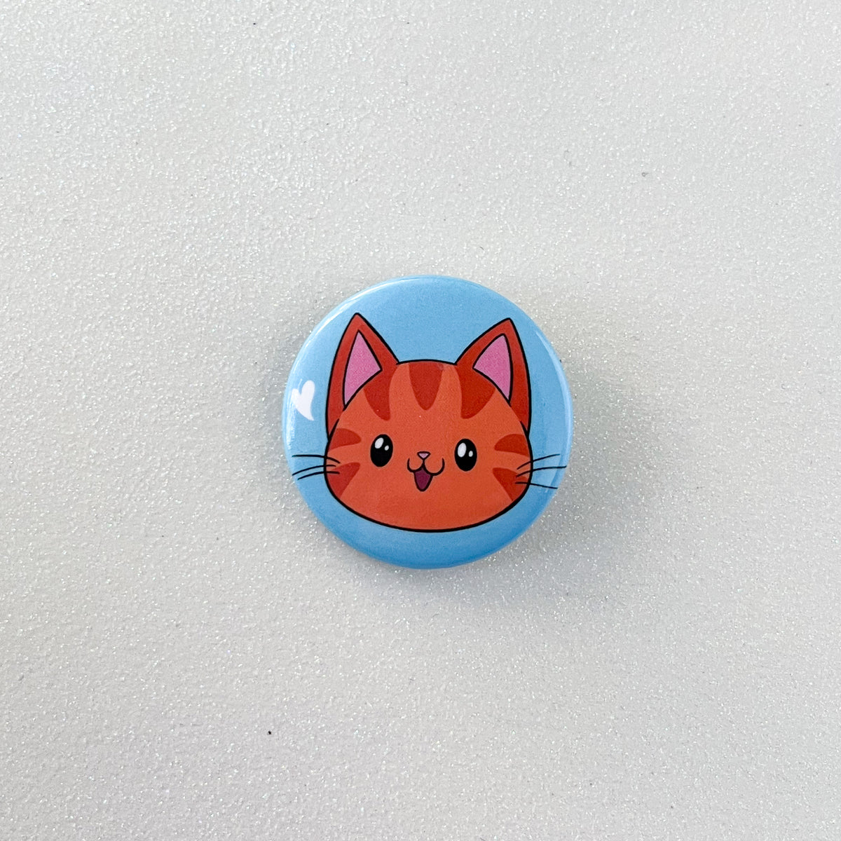 Orange Tabby Cat Button