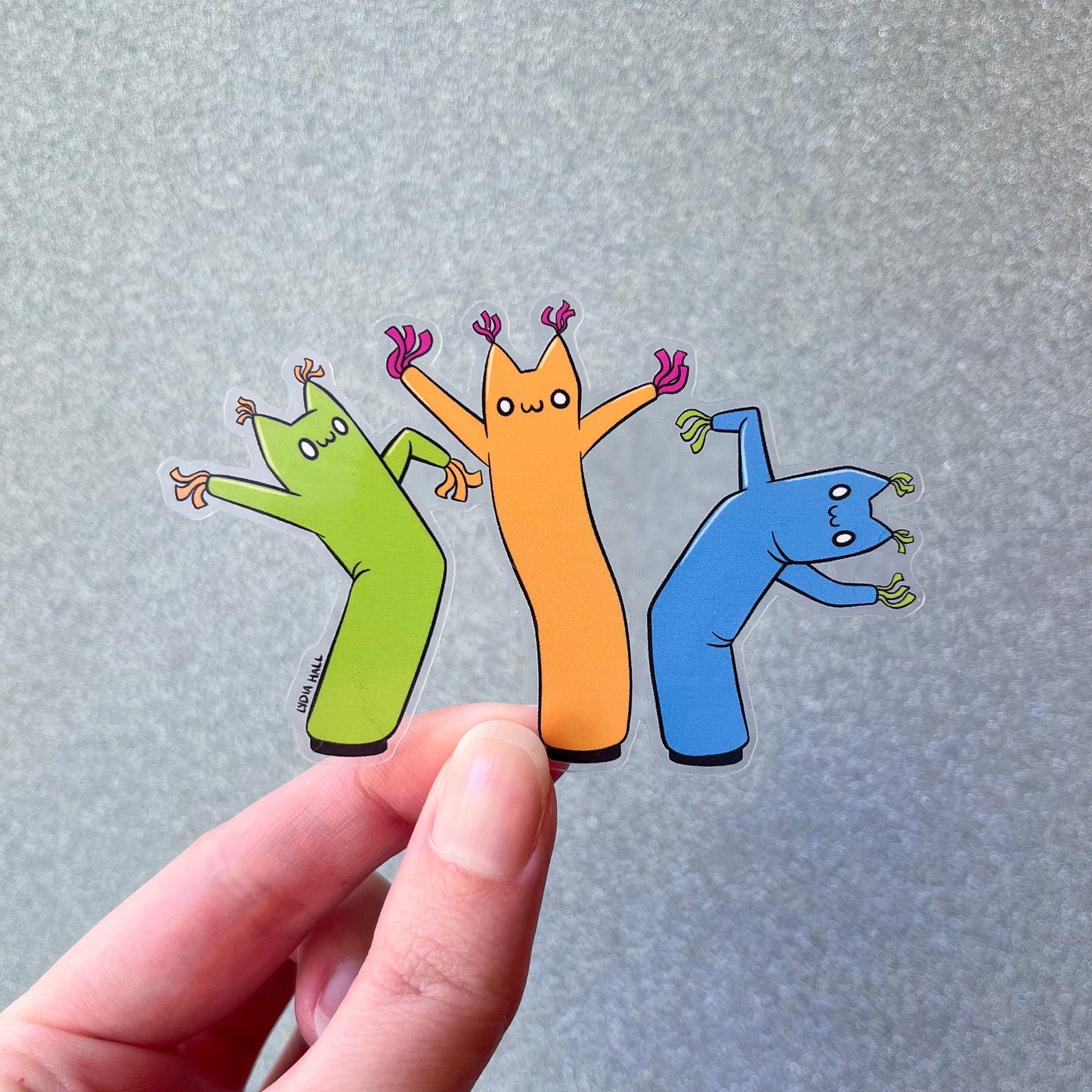 Wavy Tube Cats Vinyl Sticker