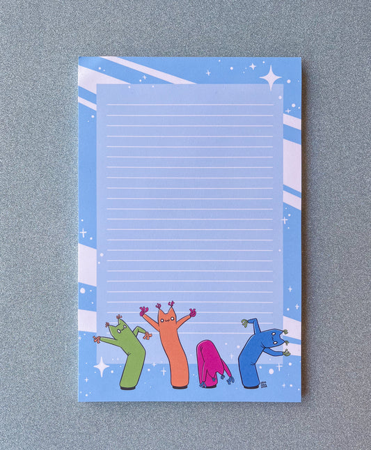 Wavy Tube Cats Lined Notepad