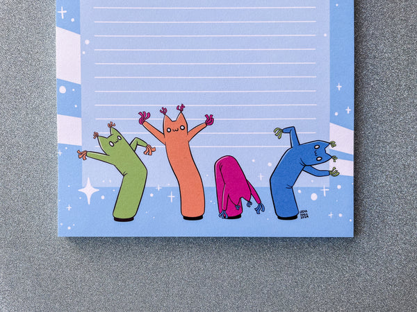 Wavy Tube Cats Lined Notepad