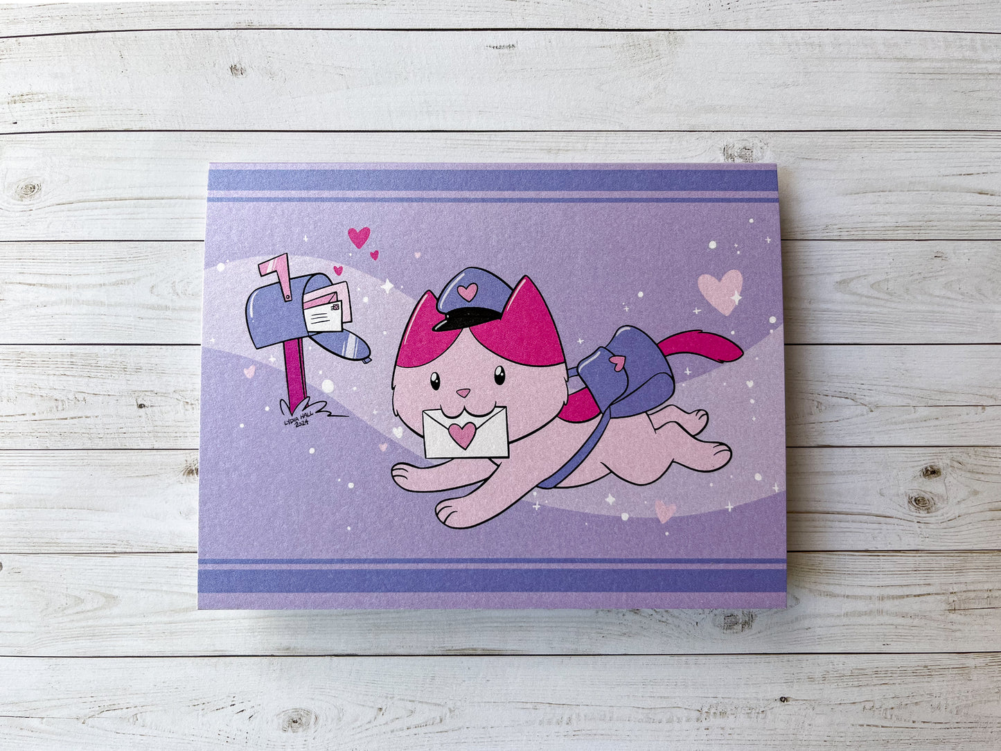 Valentine Kitty Greeting Card with Envelope