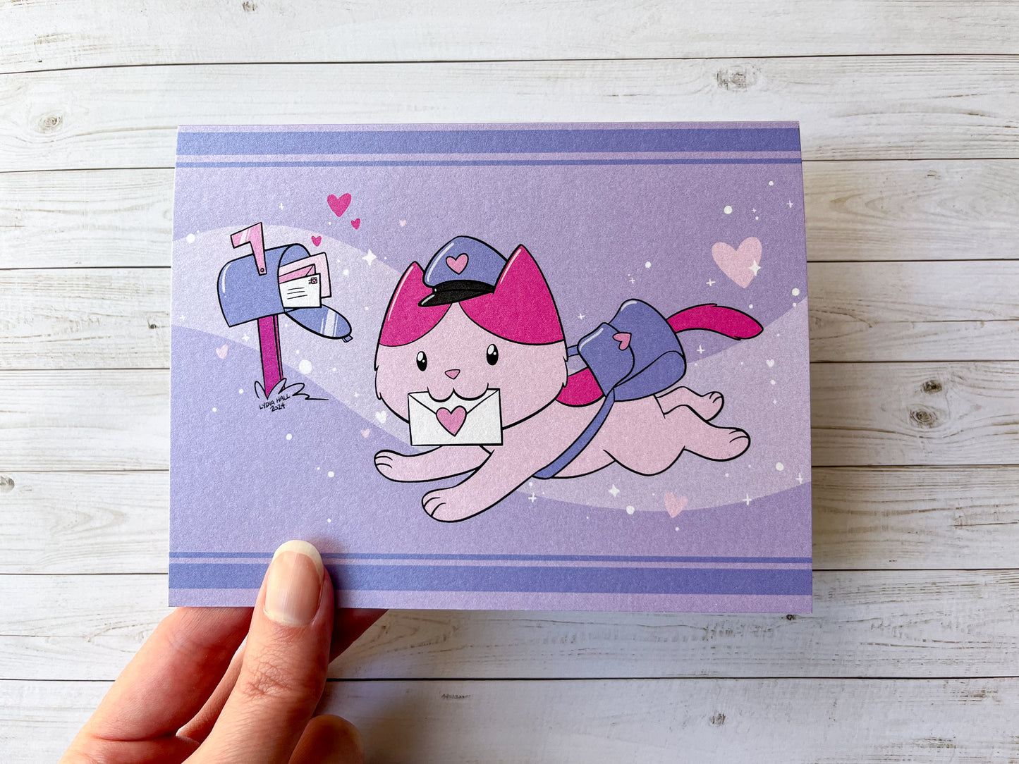 Valentine Kitty Greeting Card with Envelope