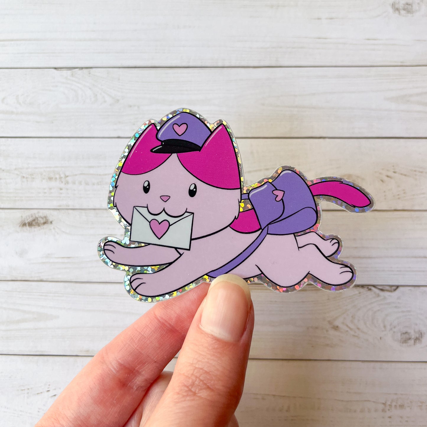 Valentine Kitty Vinyl Sticker