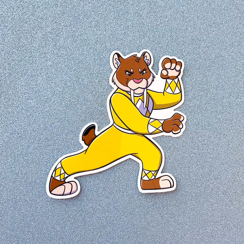 Yellow Dino Ranger Vinyl Sticker
