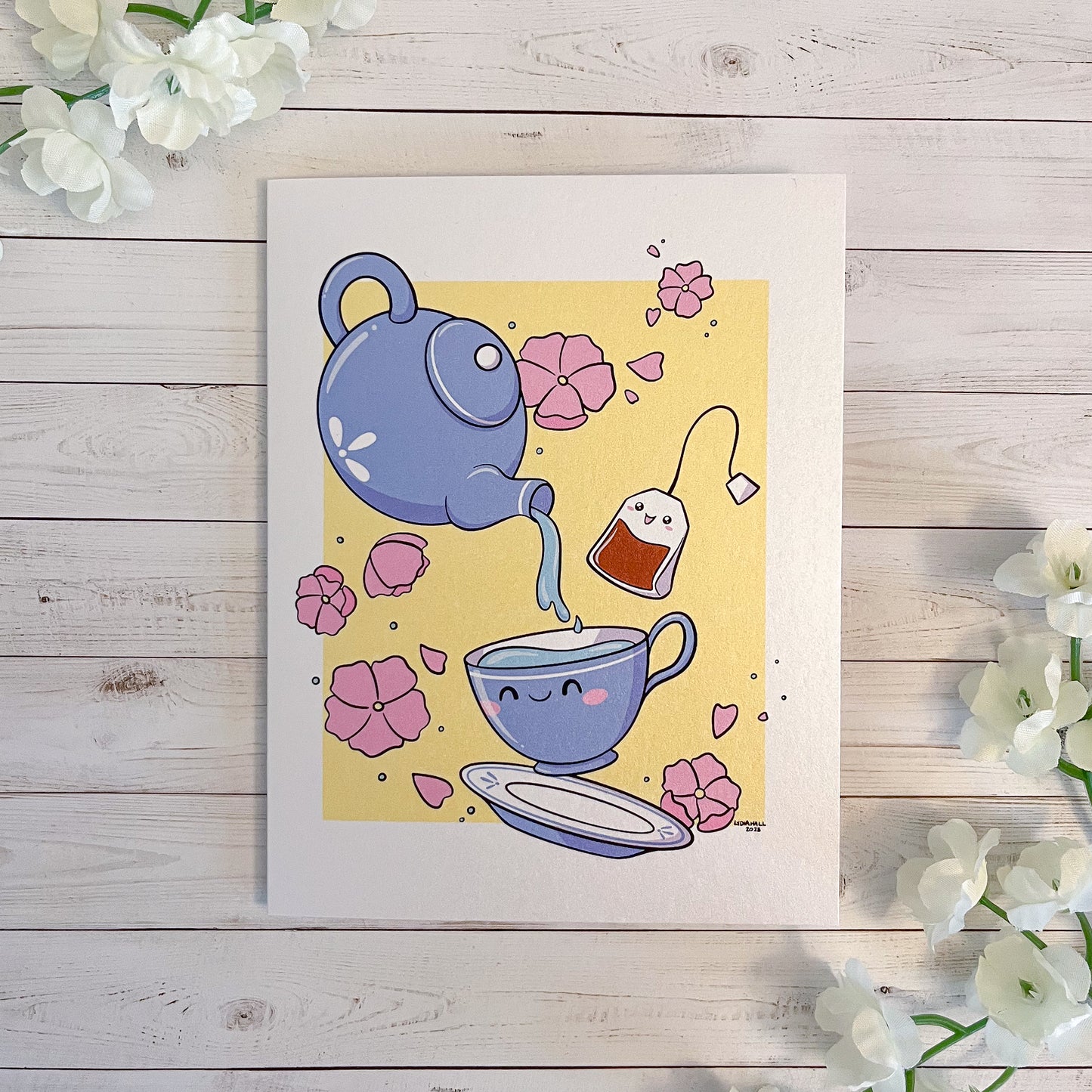 Tea Party Greeting Card with Envelope