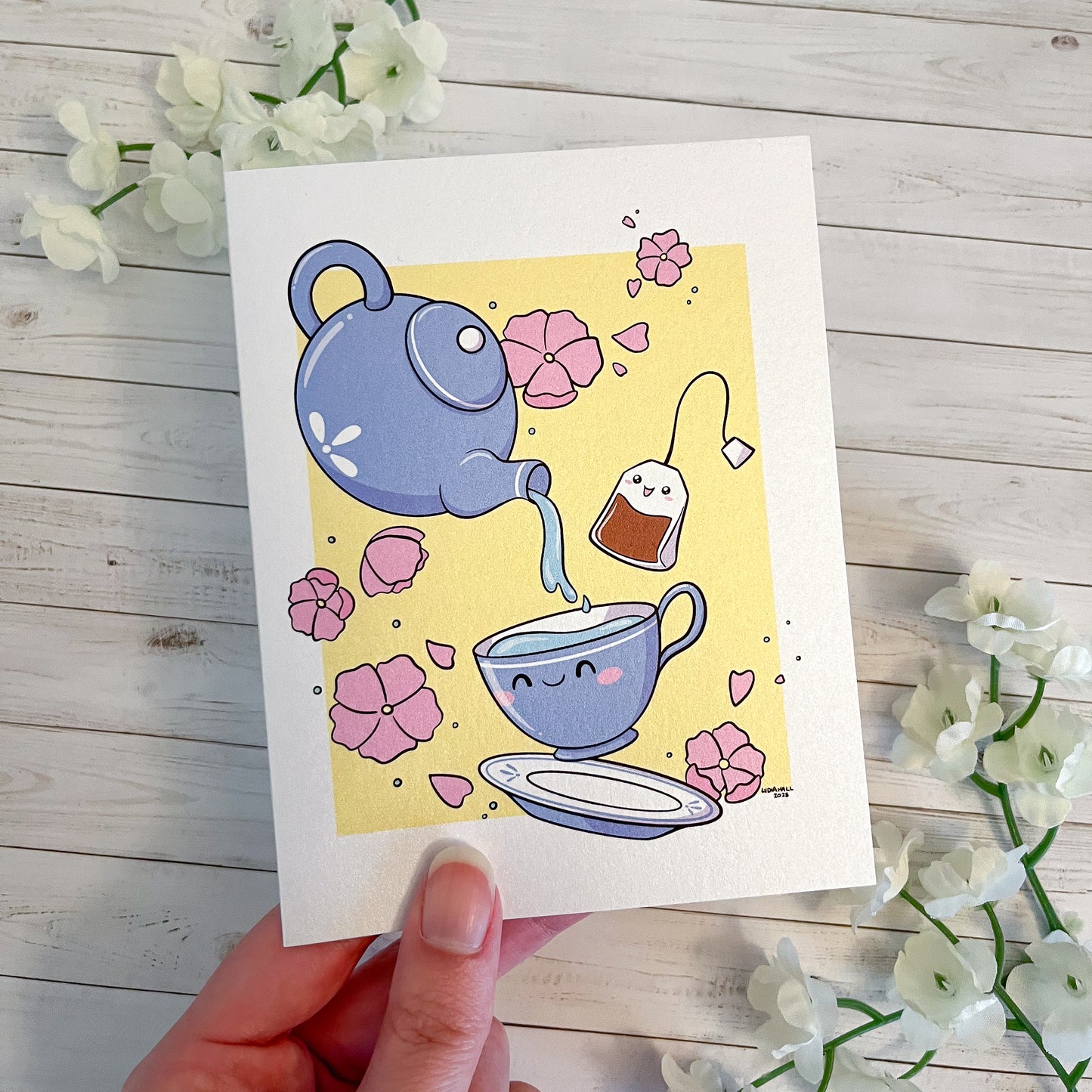 Tea Party Greeting Card with Envelope