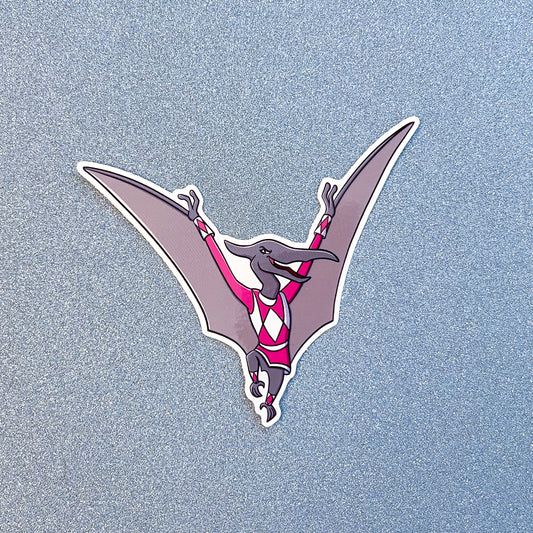 Pink Dino Ranger Vinyl Sticker