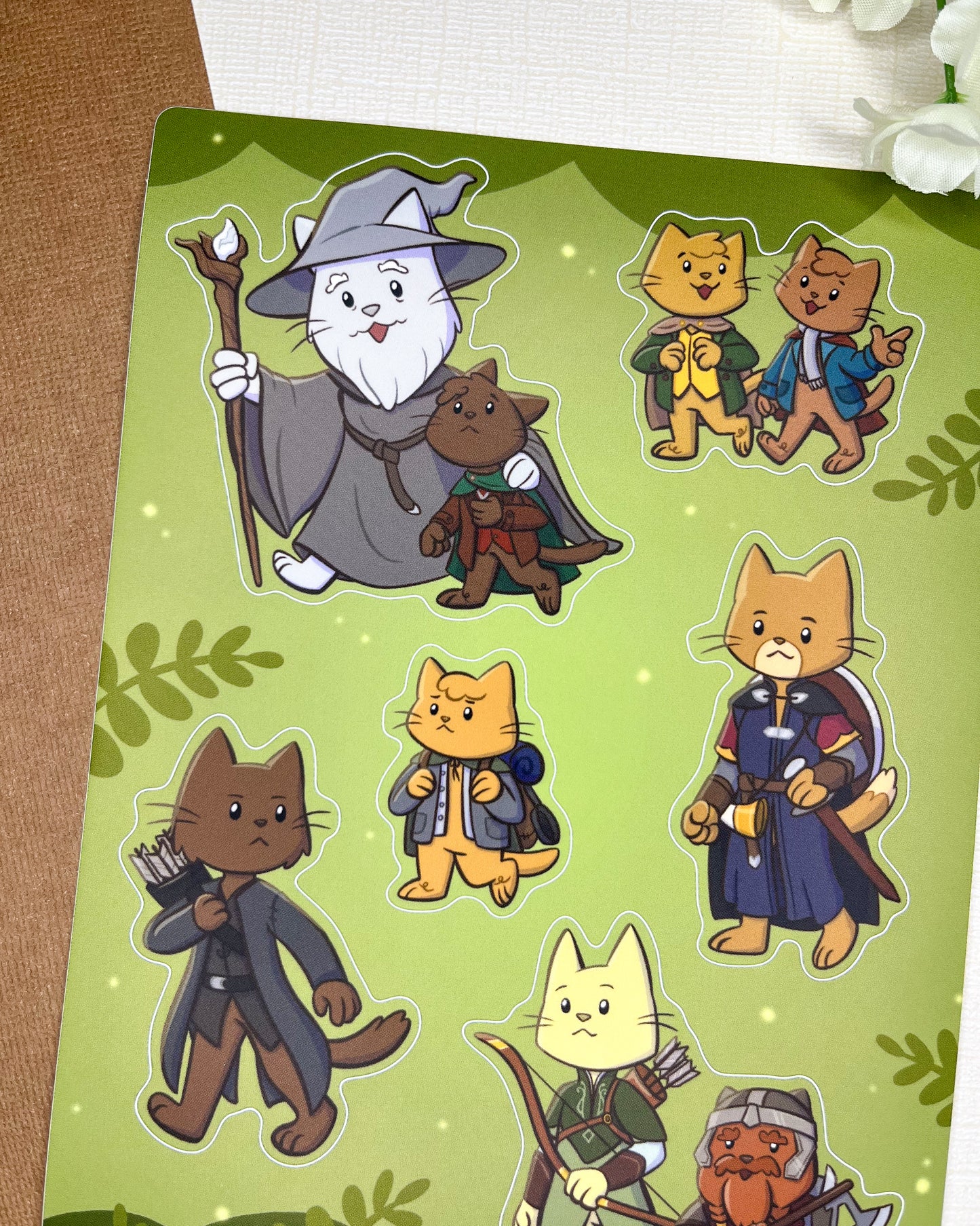 Fellowship of the Cats Sticker Sheet