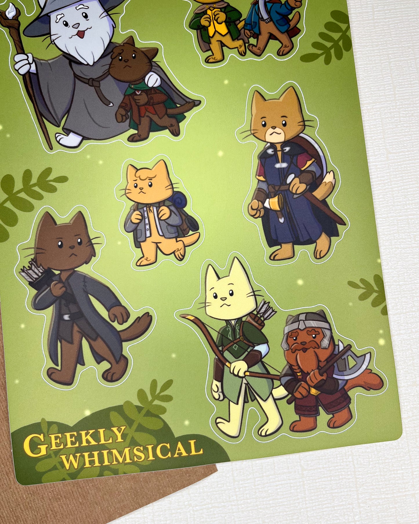 Fellowship of the Cats Sticker Sheet