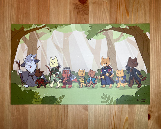 Fellowship of Cats Art Print