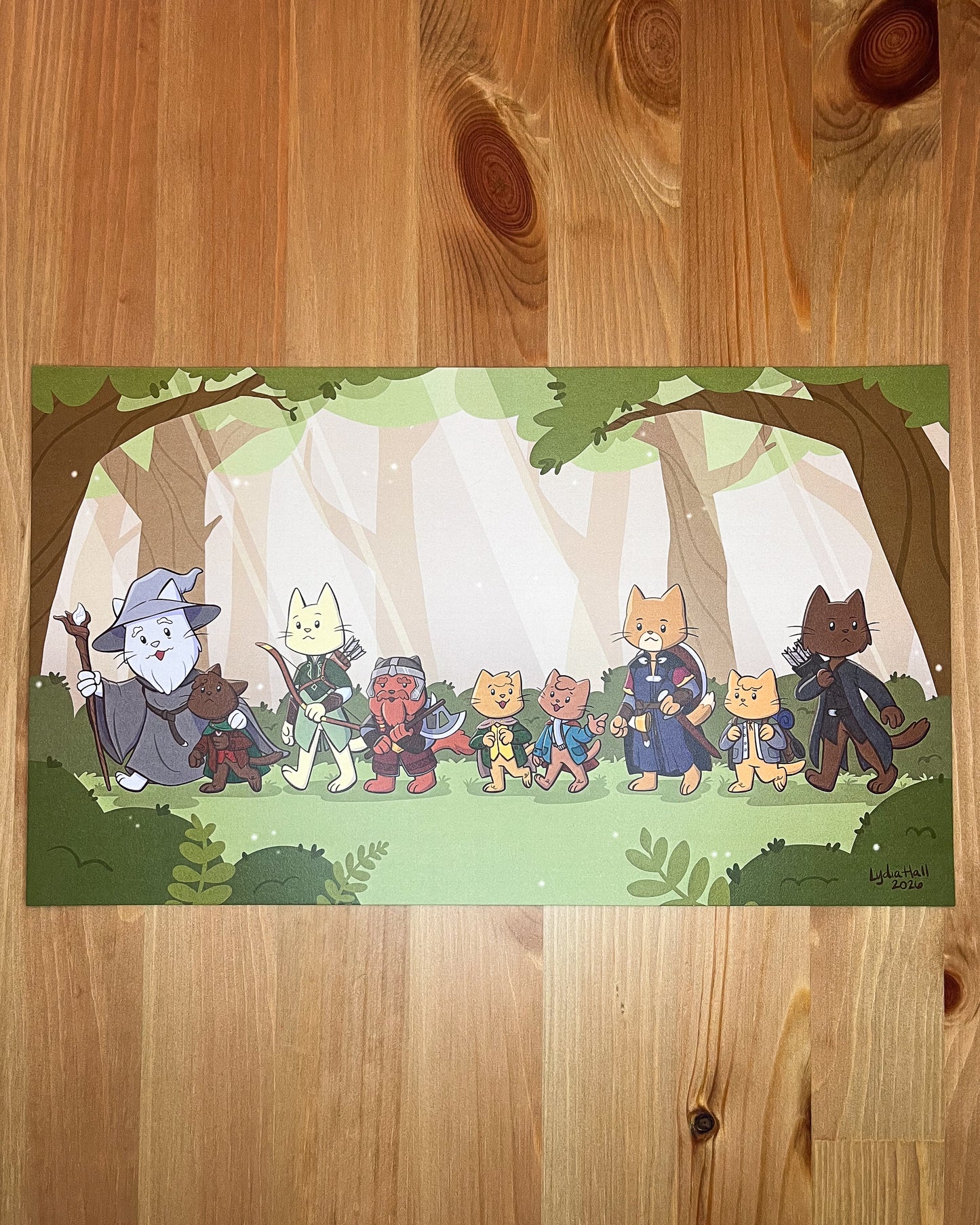 Fellowship of Cats Art Print