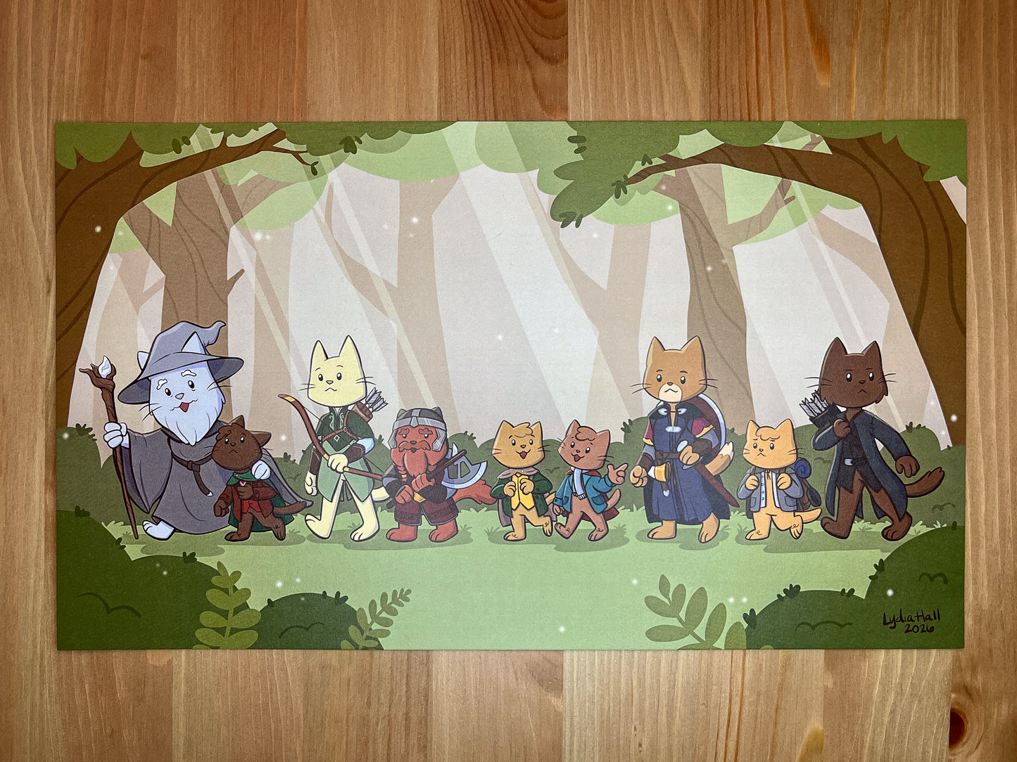 Fellowship of Cats Art Print