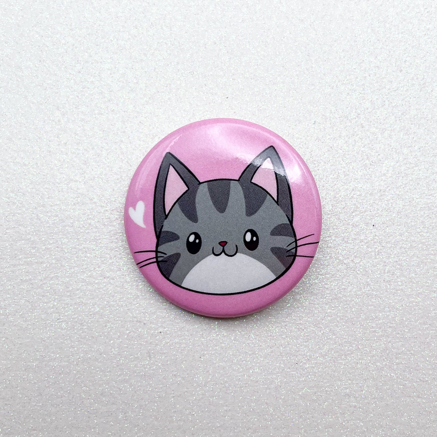Grey Tabby Button