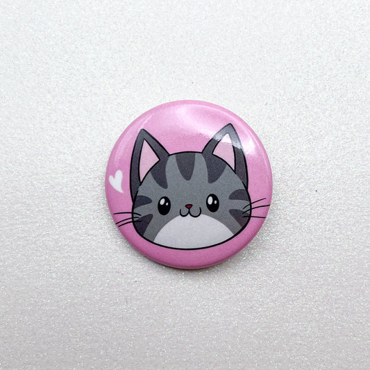 Grey Tabby Button