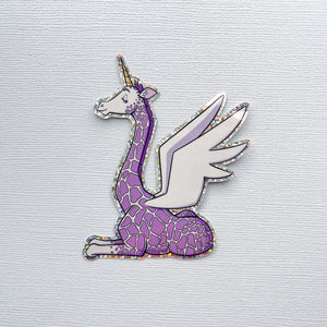 Giraffe Unicorn Pegasus Vinyl Sticker