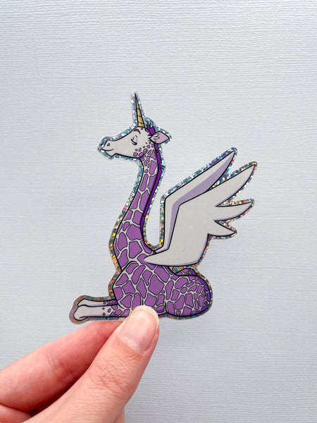 Giraffe Unicorn Pegasus Vinyl Sticker