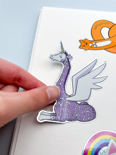 Giraffe Unicorn Pegasus Vinyl Sticker