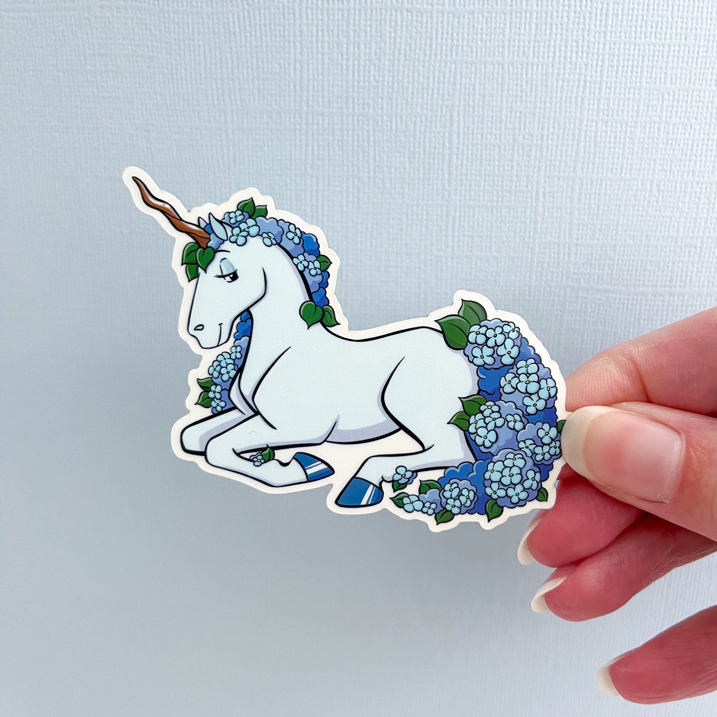 Garden Critters - Hydrangea Unicorn Vinyl Sticker