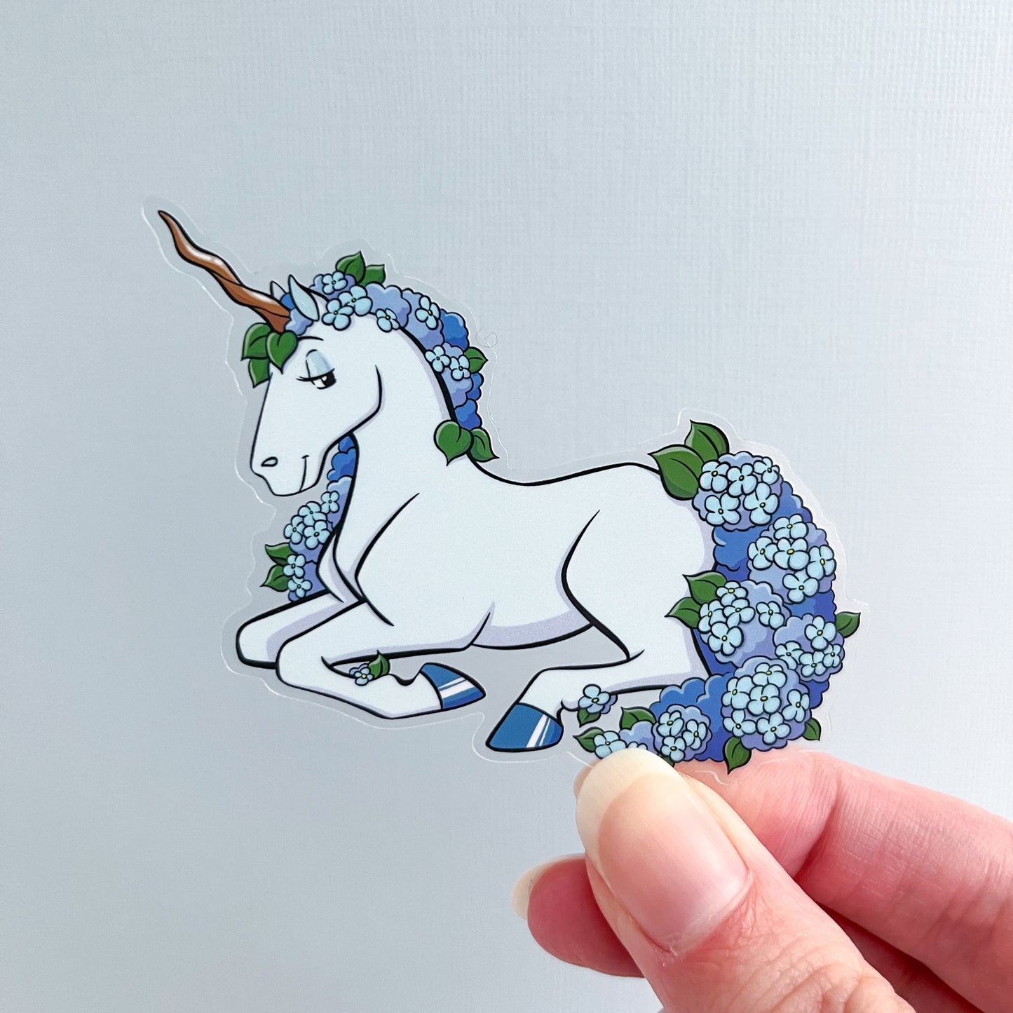 Garden Critters - Hydrangea Unicorn Vinyl Sticker