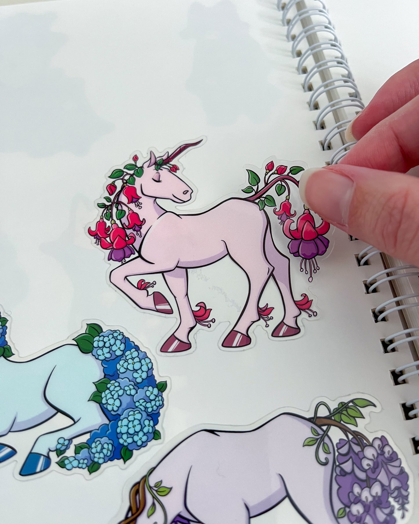 Garden Critters - Fuchsia Unicorn Vinyl Sticker