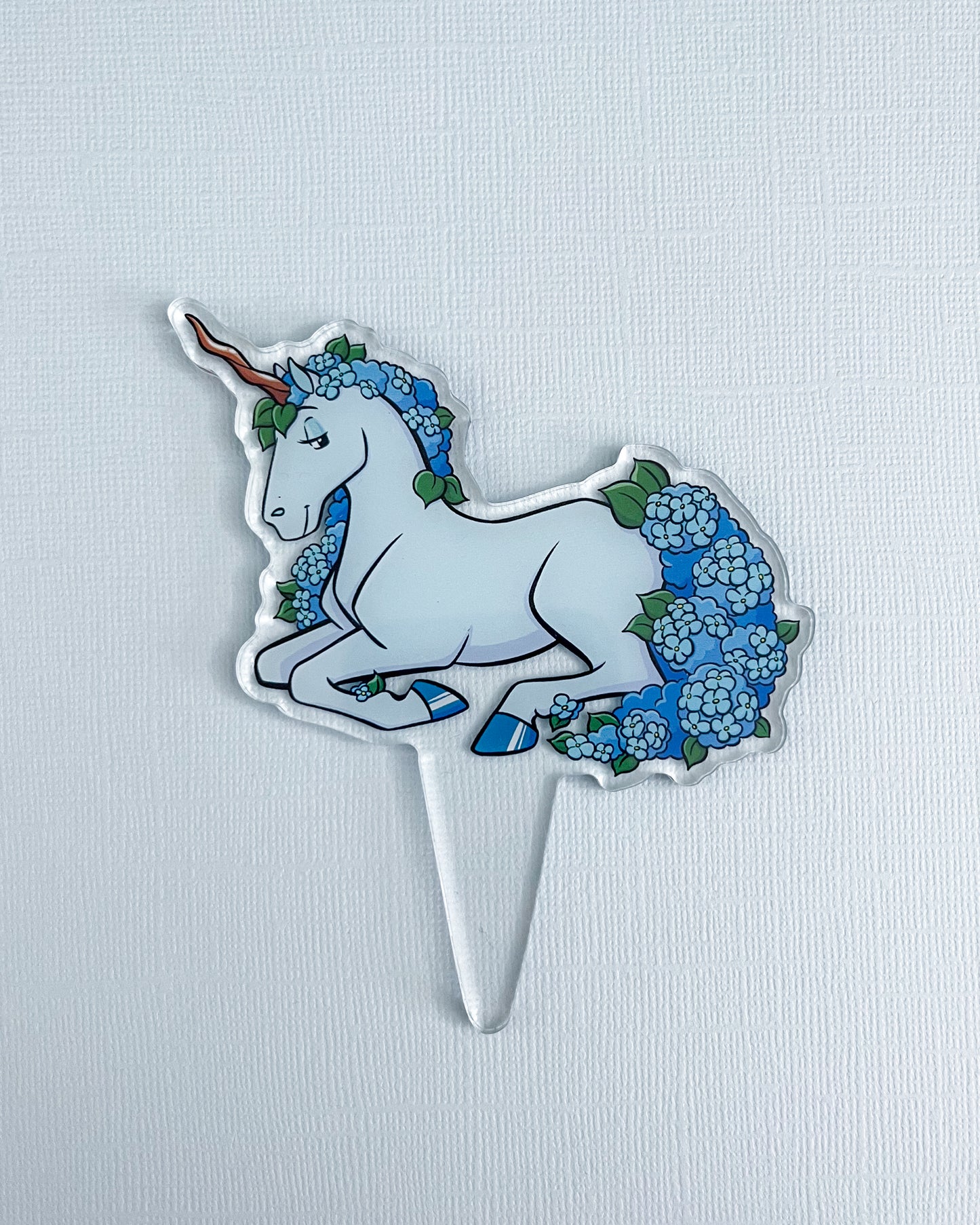 Garden Critters - Hydrangea Unicorn Acrylic Planter Standee