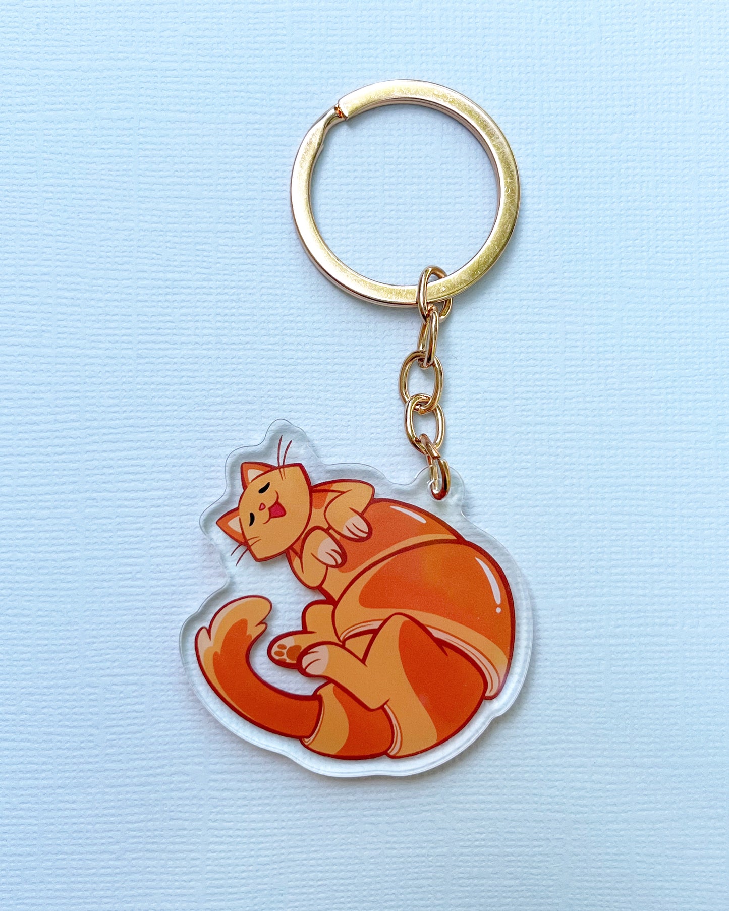 Bread Cat - Croissant Lanyard Keychain