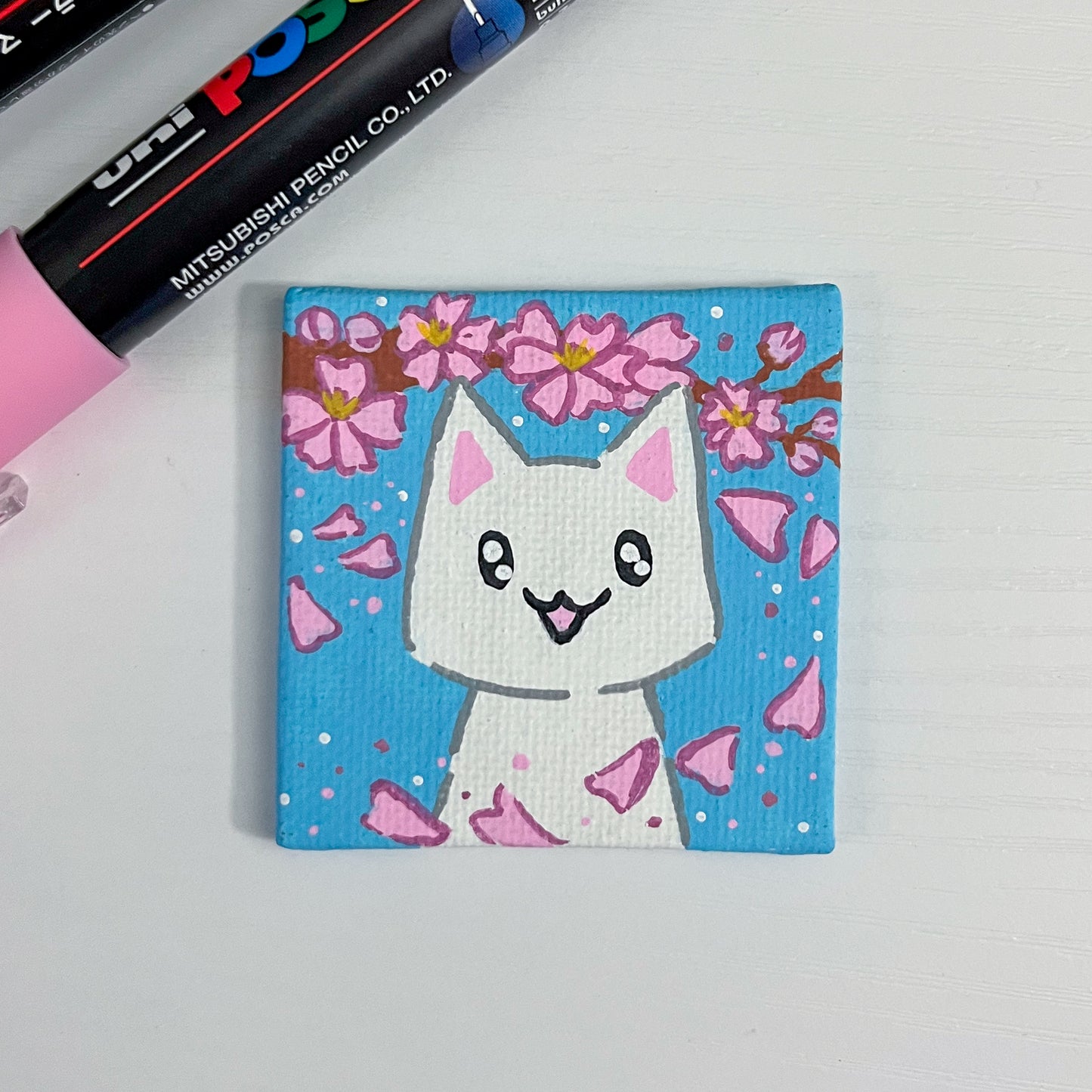 Mini Canvas Painting - Spring Kitty