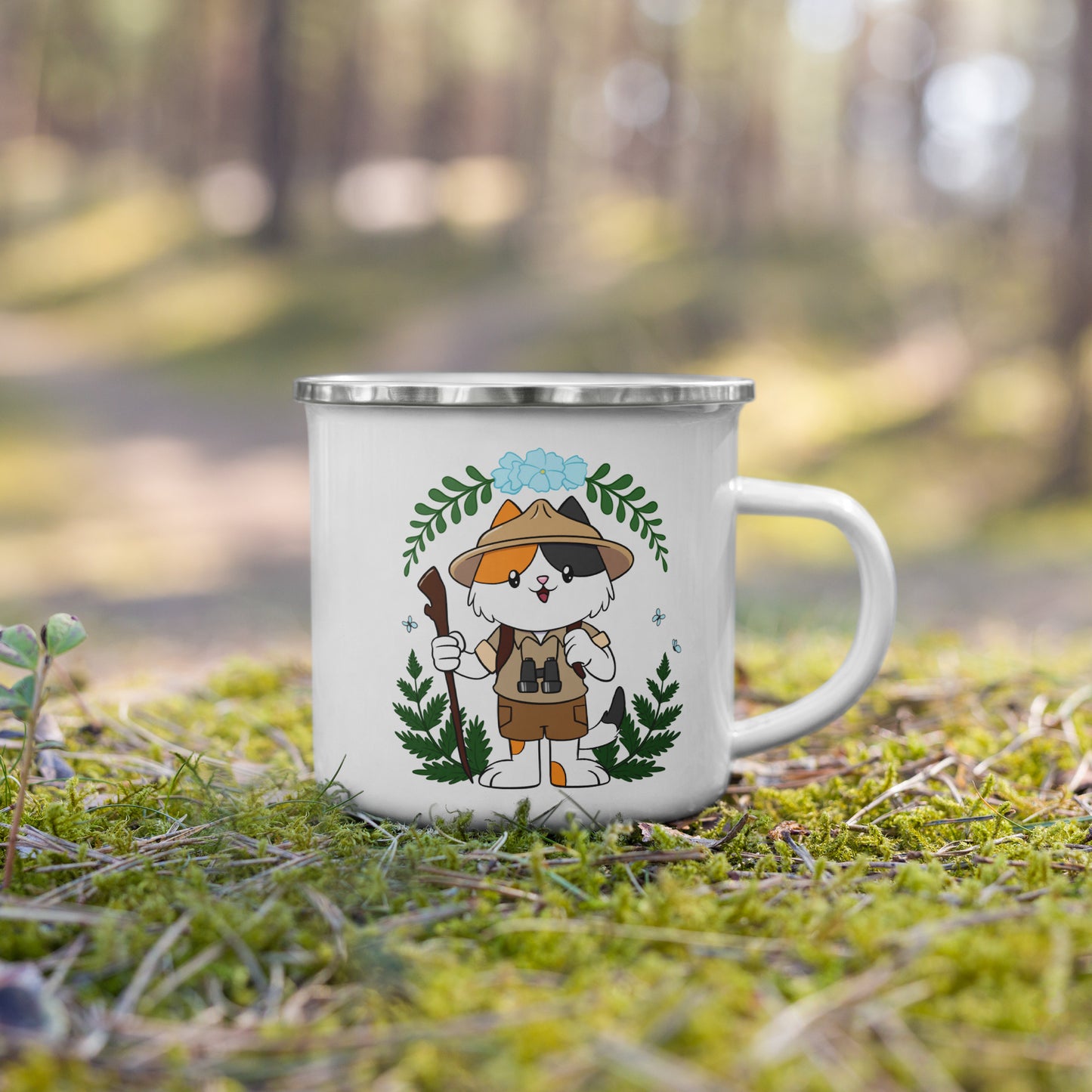 Adventure Cat Enamel Mug