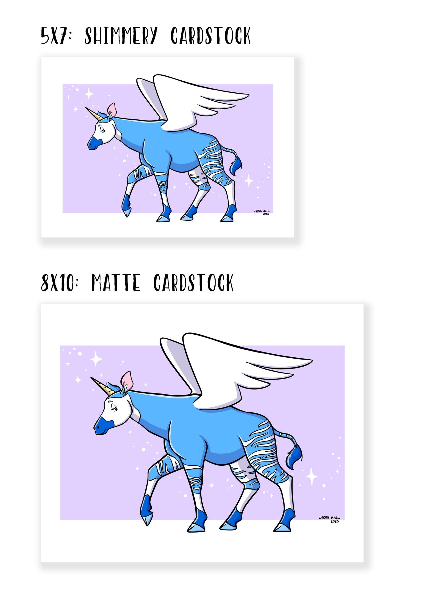 Okapi Unicorn Pegasus - Art Print